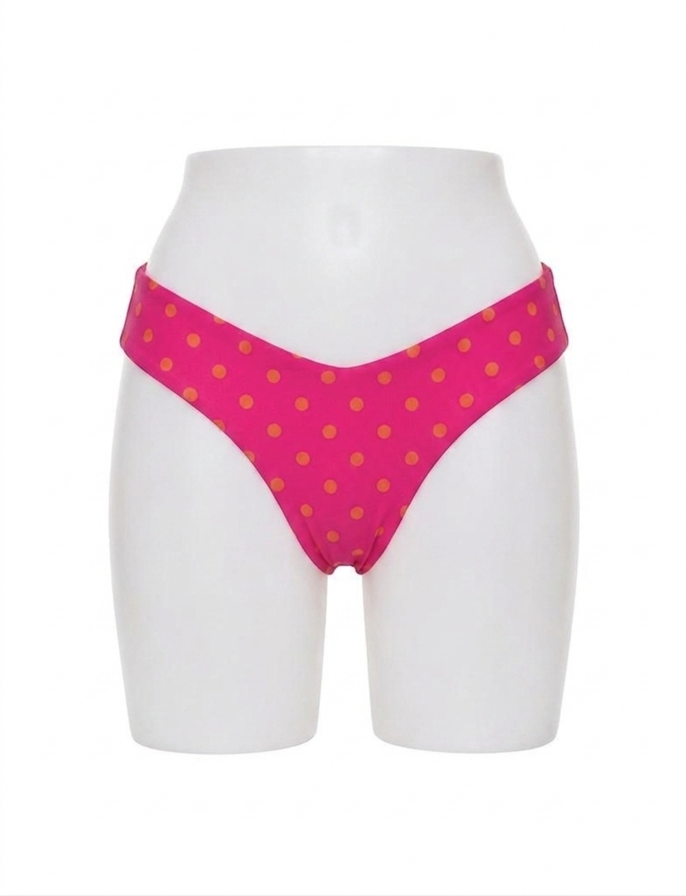 NEW COMMANDO women's printed low rise thong in button shocking pink